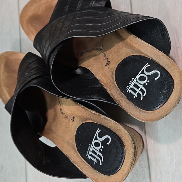 Sofft Women Ciera Leather Crisscross Cork Wedge Sandals shoes sz 8.5M - Picture 12 of 12